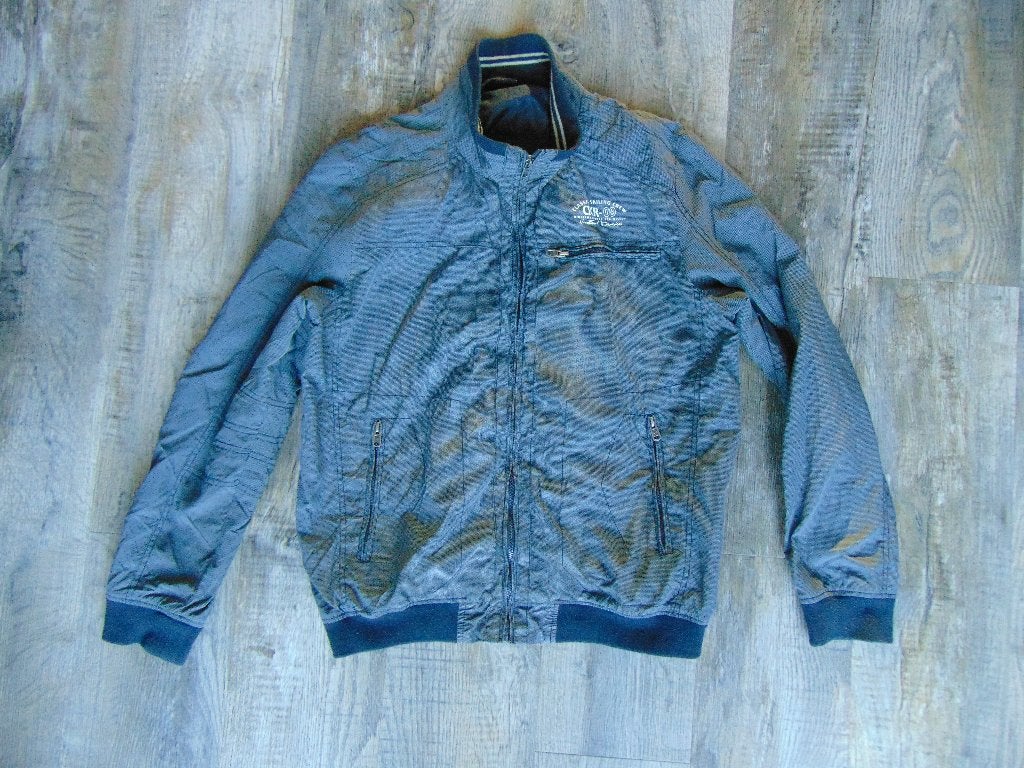 Checker jas maat XXL grijsblauw tussenjas, Blauw, Overige maten, Ophalen of Verzenden, Zo goed als nieuw