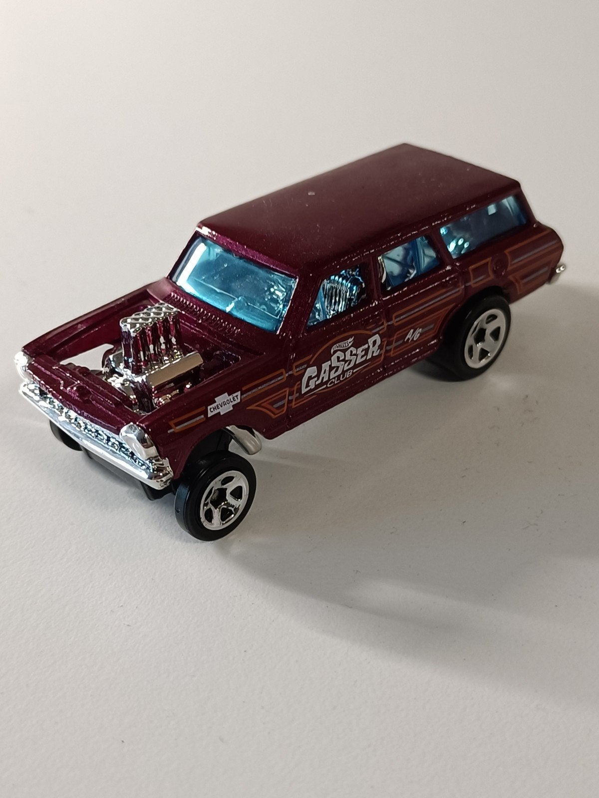 Hot Wheels '64 Chevy Nova Wagon Gasser - Maroon, Ophalen of Verzenden, Zo goed als nieuw
