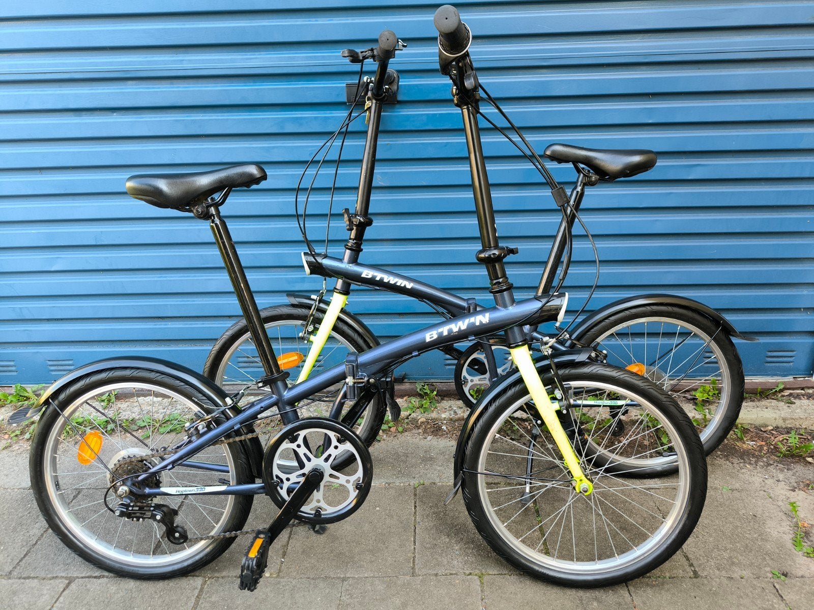 2x Btwin Hoptown 320 Vouwfietsen met 6 Versnellingen, 20 inch of meer, Versnellingen, Ophalen of Verzenden, Zo goed als nieuw