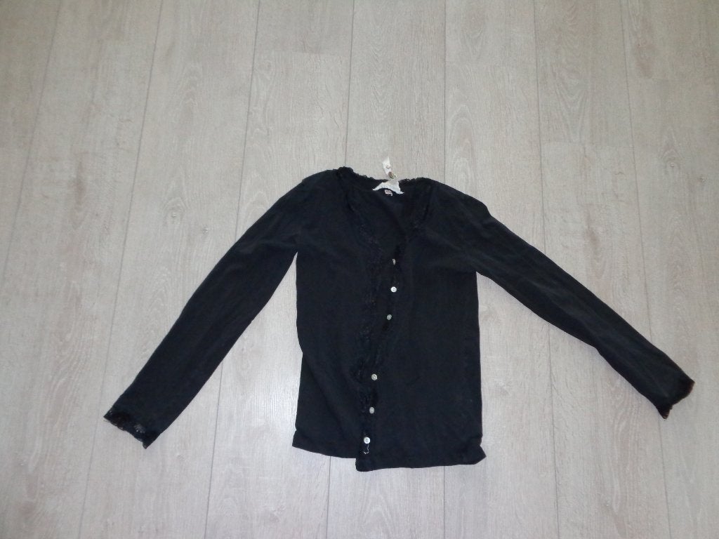 Zwart meisjesvestje van isla ibiza, maat 164, Ophalen of Verzenden, Gebruikt, Meisje, Trui of Vest