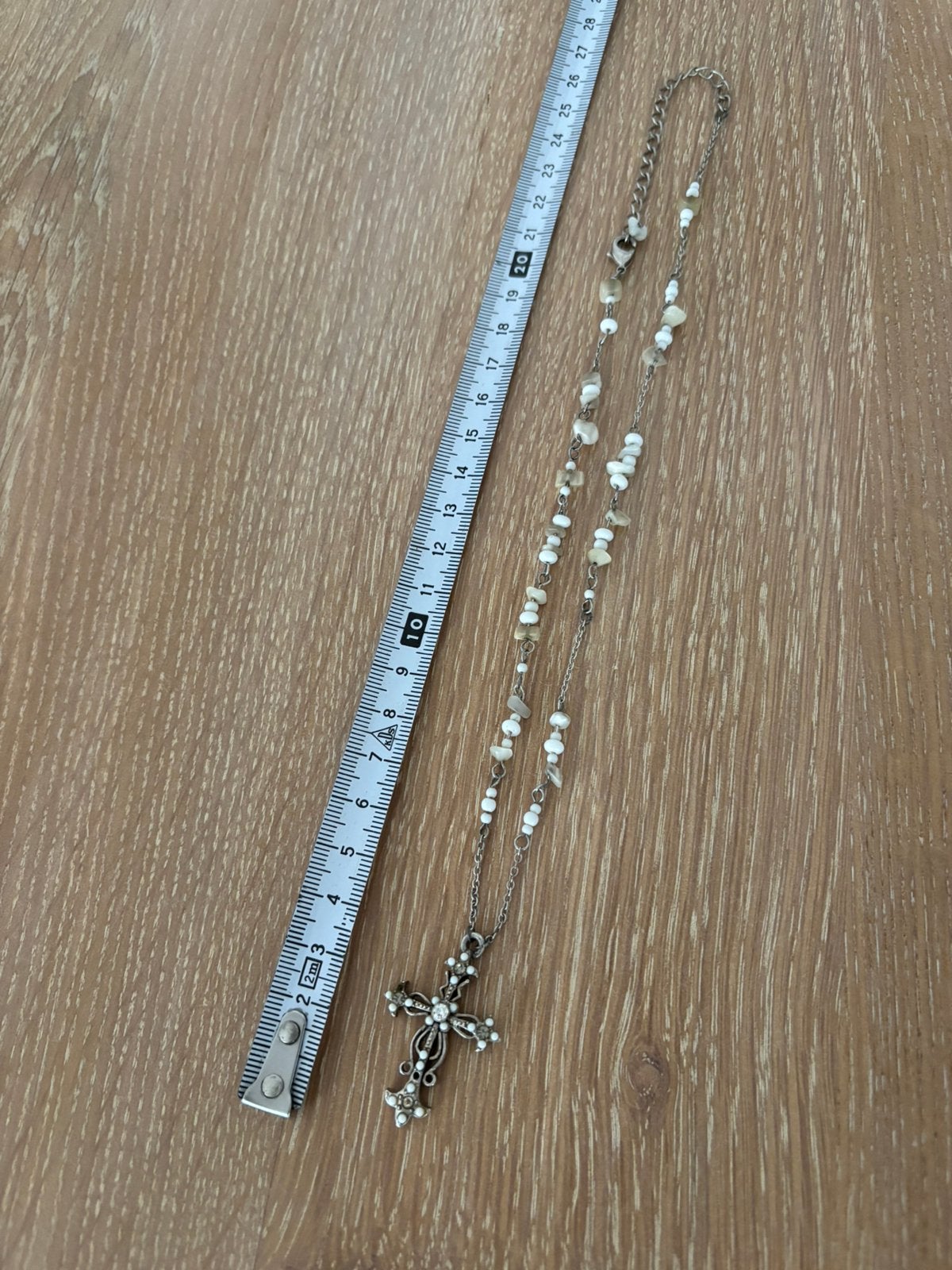Mooi kettinkje met kruisje, Sieraden, Tassen en Uiterlijk, Kettingen, Ophalen of Verzenden, Zo goed als nieuw, Zilver, Overige materialen