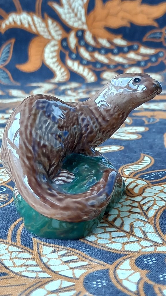 Mooie otter whisky decanter van Beswick porselein 7,5 cm., Ophalen of Verzenden
