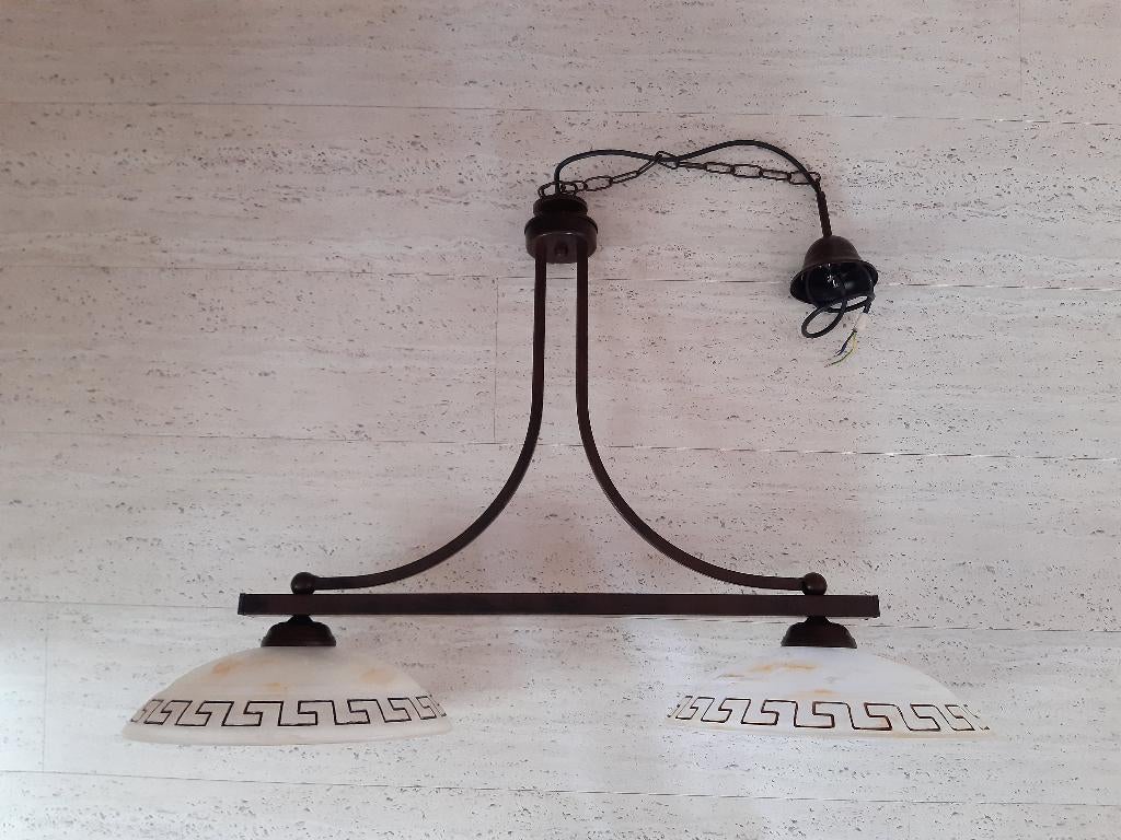 Hellas hanglamp, Ophalen, Gebruikt, Griekse stijl, Glas