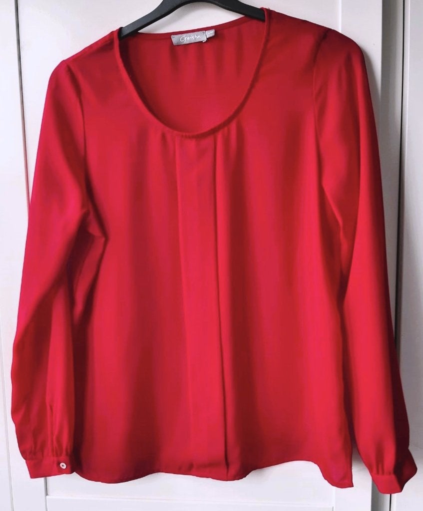 Helderrode blouse met lange mouwen Geisha maat L/40, Geisha, Maat 42/44 (L), Nieuw, Ophalen of Verzenden
