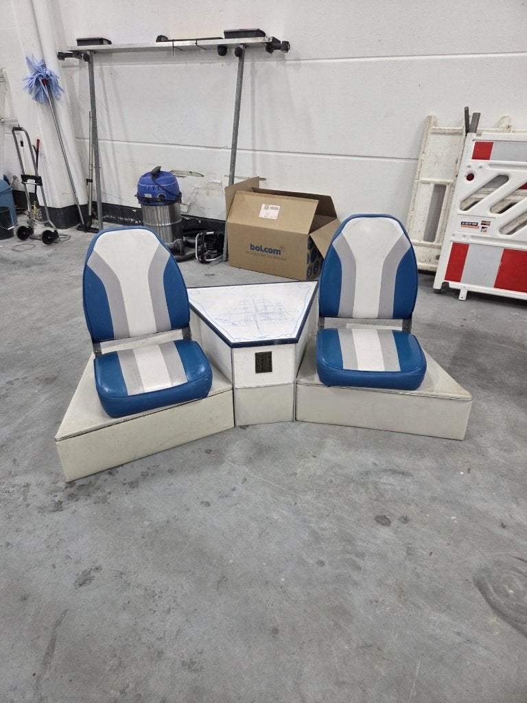 BOOTSTOELEN MET BERGRUIMTE VOOR MOTORBOOT OPEN KUIP, Watersport en Boten, Ophalen, Gebruikt, Overige typen, Motorboot