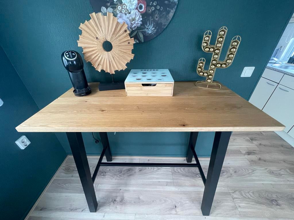 Houten bartafel - Altijd binnen gestaan, Huis en Inrichting, Tafels | Statafels, Ophalen, Gebruikt