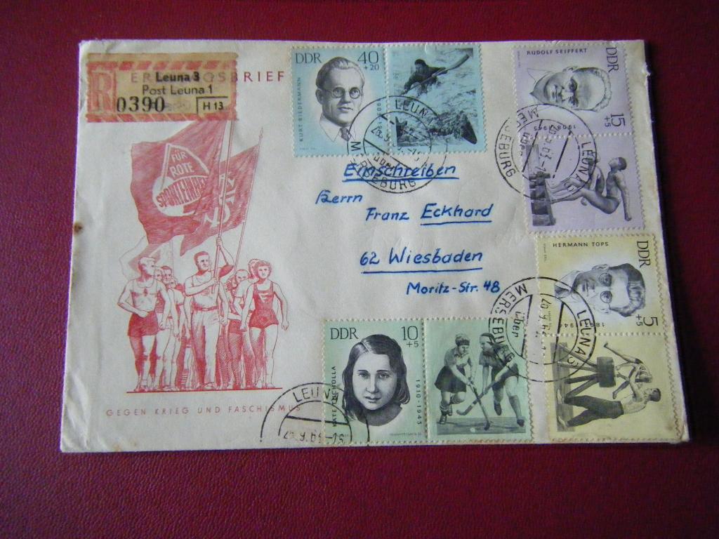 B38 - Duitsland / DDR - Envelop - 17, Postzegels en Munten, Brieven en Enveloppen | Buitenland, Ophalen of Verzenden, Envelop
