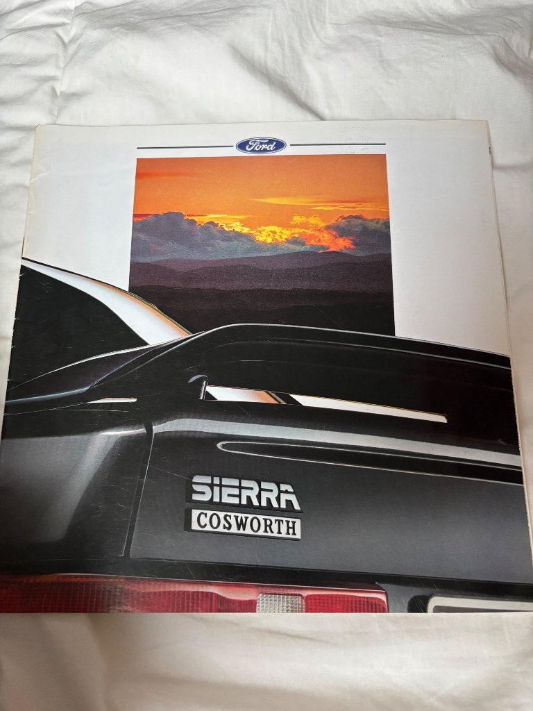 Folder Ford Sierra Cosworth, Ophalen of Verzenden, Gelezen, Ford