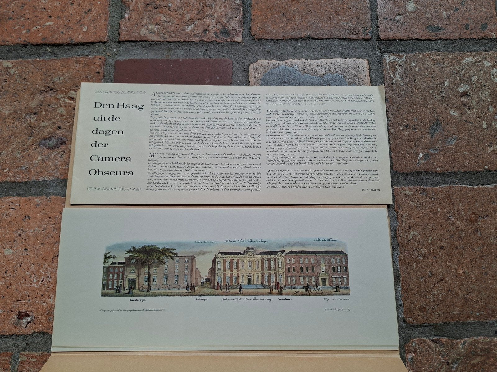 6 platen Den Haag uit de dagen der Camera Obscura 1969, Ophalen, Handgekleurd, 1950 - 1999, Stadsgezicht
