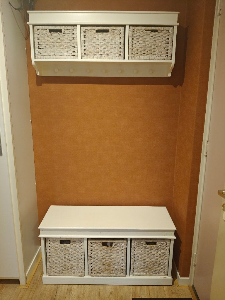 Kapstok te koop met bijbehorend kastje, Huis en Inrichting, Gebruikt, Minder dan 100 cm, Hout, Ophalen