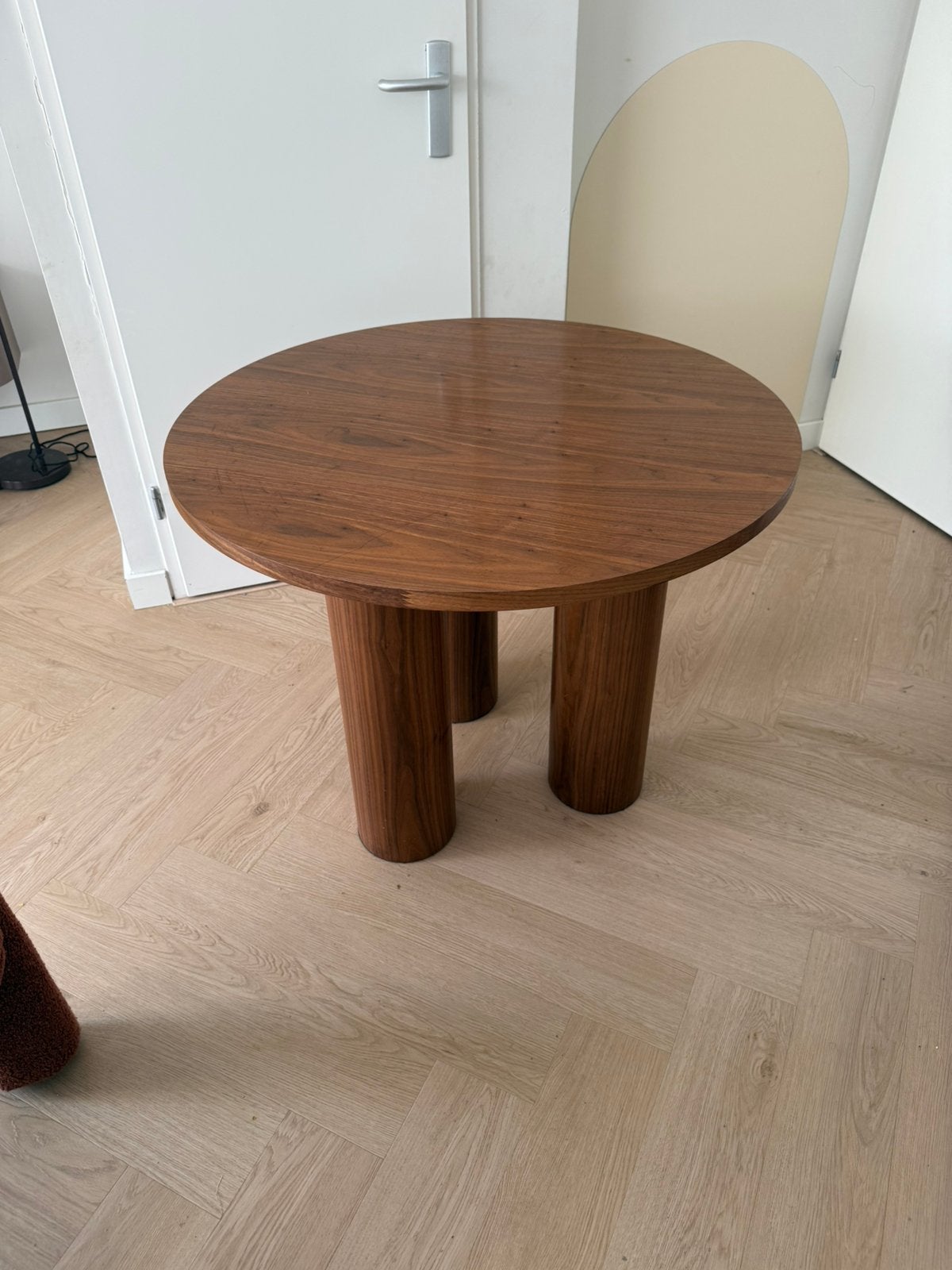Beeldschone kwalitatieve walnoot tafel, Huis en Inrichting, Ophalen, Zo goed als nieuw, 75 cm of meer, 60 cm of meer
