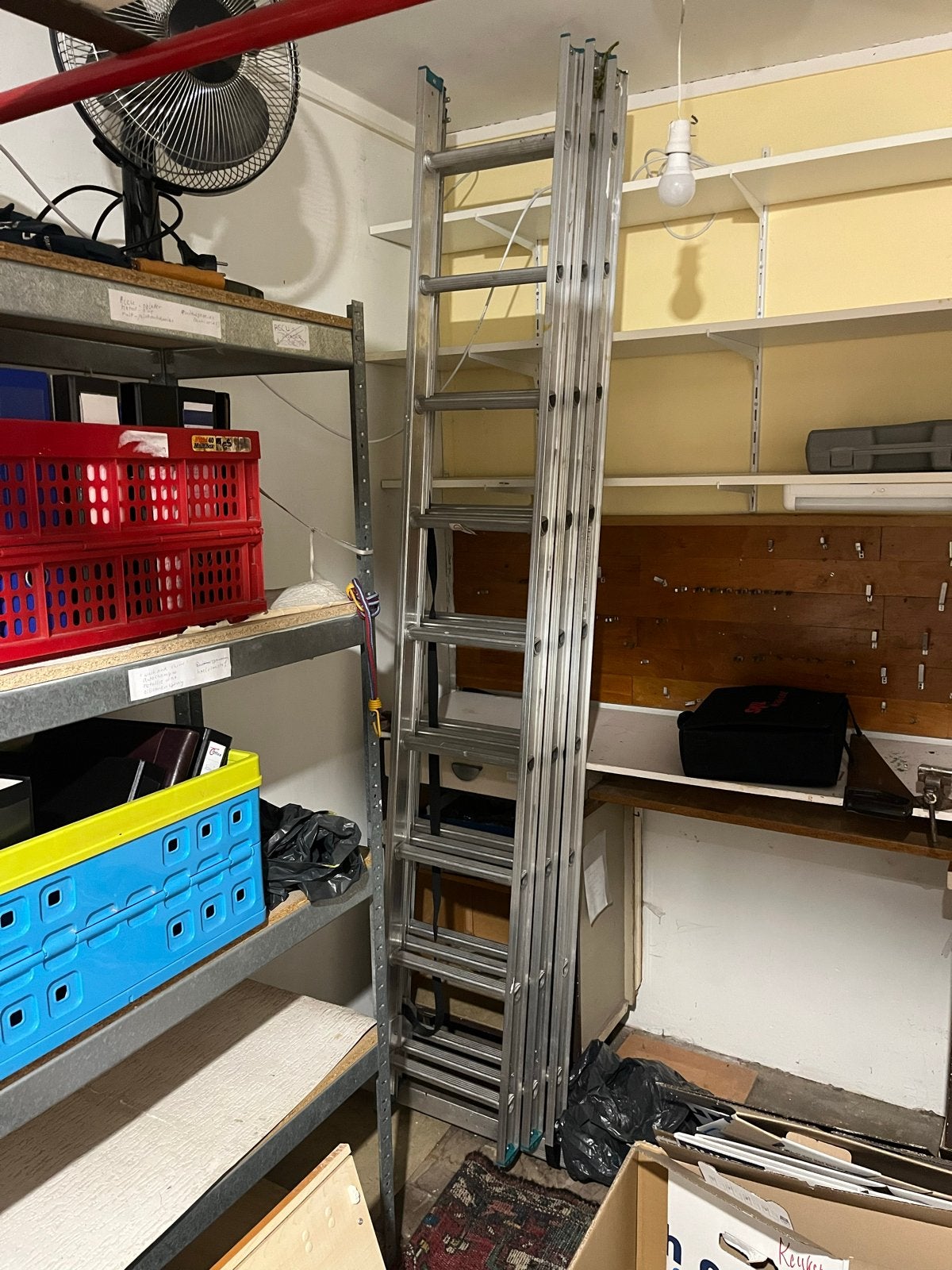 Aluminium Reformladder 3x9 - 5,85m, Doe-het-zelf en Verbouw, Ophalen, Gebruikt, Ladder, Opvouwbaar of Inschuifbaar