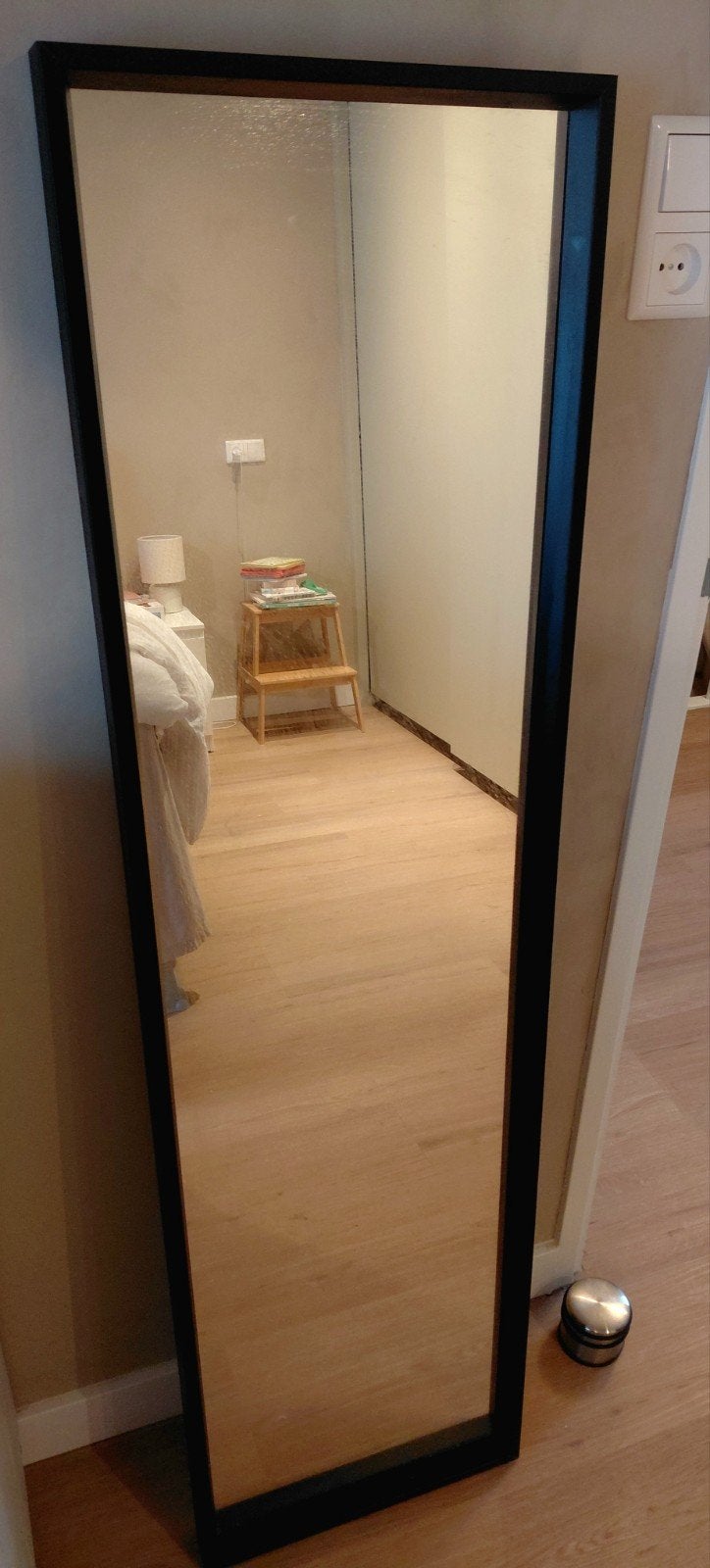 Spiegel zwart, Huis en Inrichting, Ophalen, Minder dan 50 cm, Zo goed als nieuw, 150 tot 200 cm