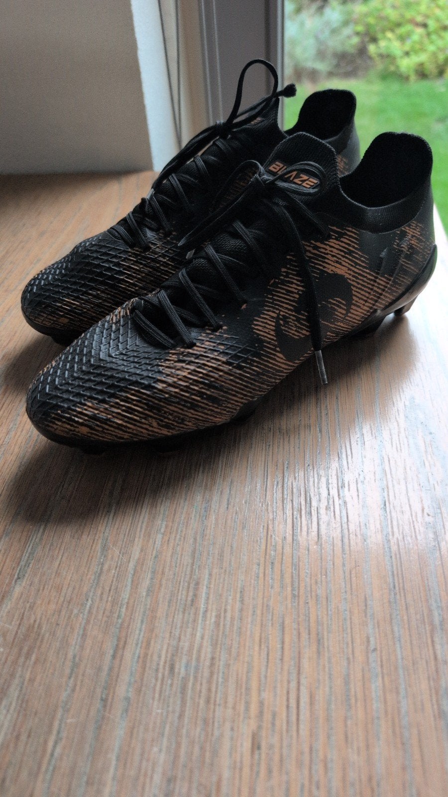 Sondico Blaze FG Voetbalschoenen Zwart/Oranje - Maat 38.5, Ophalen of Verzenden, Zo goed als nieuw, Schoenen