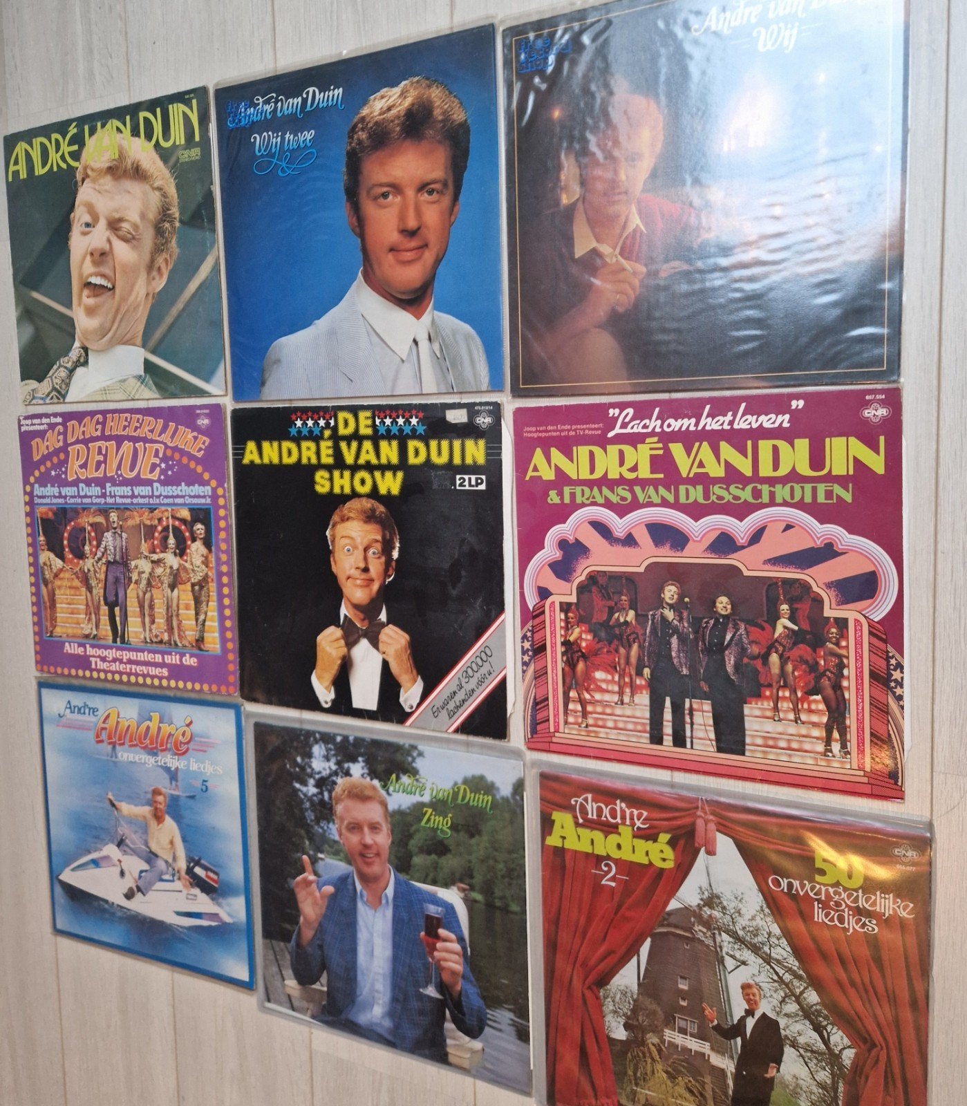 9 x andre van duin platen lp langspeelplaat lp's revue revu, Ophalen of Verzenden