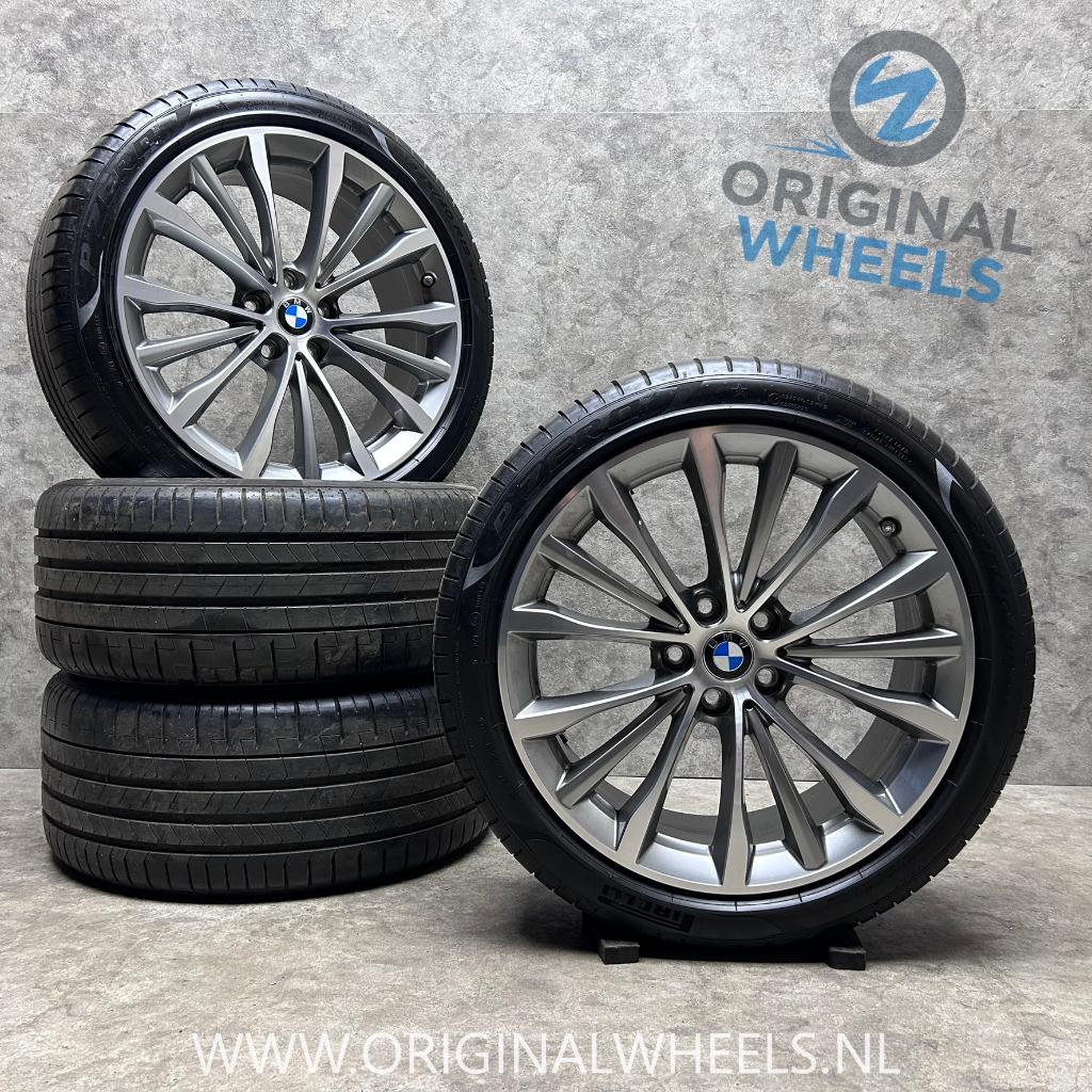 19 inch originele velgen + zomerbanden BMW 5 serie G30 663, 19 inch, Banden en Velgen, Ophalen of Verzenden, Personenwagen