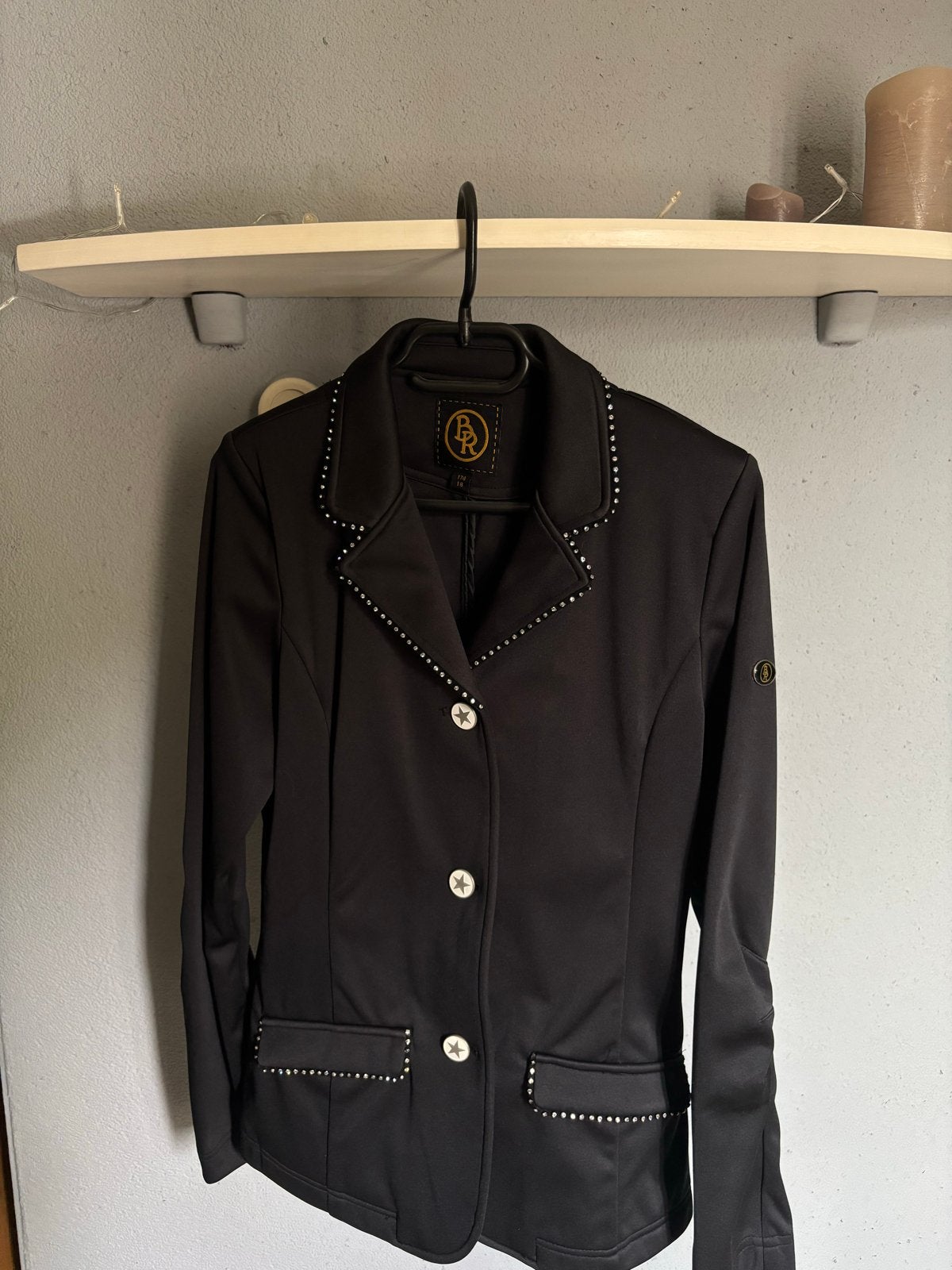 BR Wedstrijdjas met strass details, Ophalen of Verzenden, Zo goed als nieuw, Dressuur, Bovenkleding