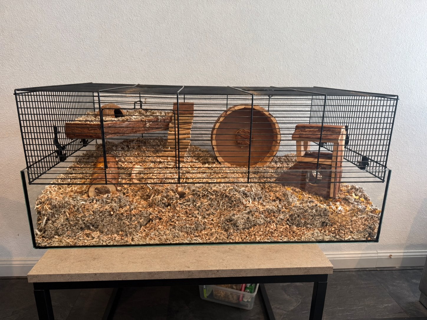 Luxe knaagdieren kooi/hok/verblijf met houten accessoires, Ophalen of Verzenden, Hok, Minder dan 60 cm