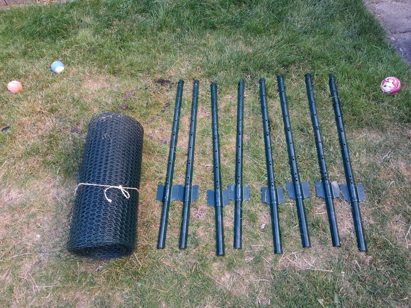 TUINOMHEININGSSET KIPPENGAAS GEPLASTIFICEERD, Tuin en Terras, Gaas en Draad, Zo goed als nieuw, Gaas, 10 tot 20 meter, Ophalen
