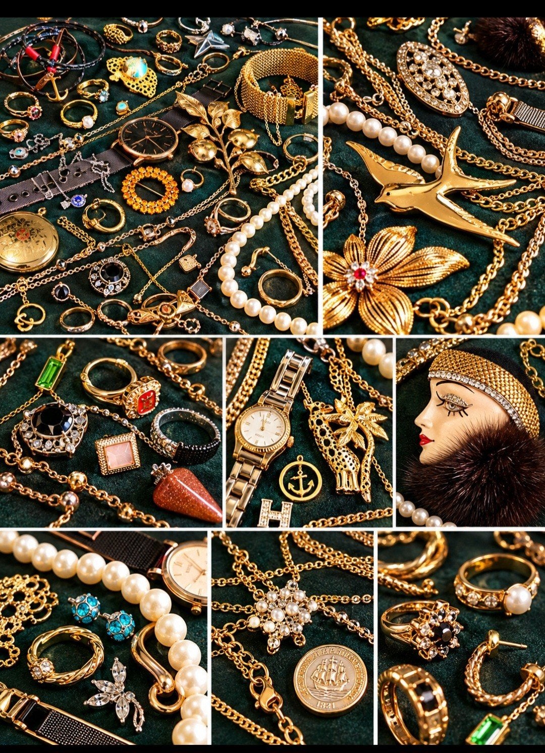 Diverse Sieraden Collectie - Kettingen, Ringen, Oorbellen, Ophalen of Verzenden, Gebruikt