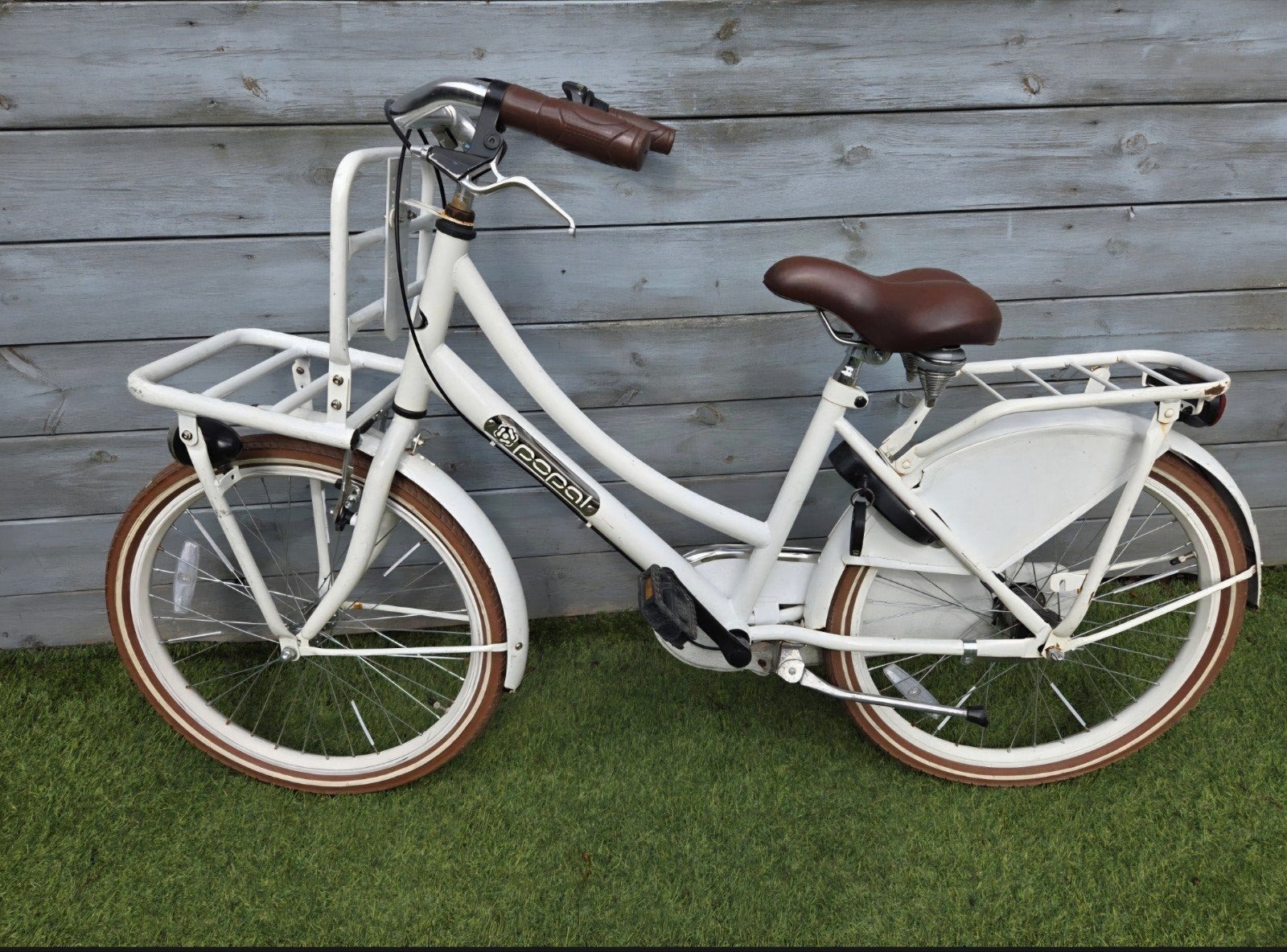 Witte Popal meisjesfiets 22 inch, Ophalen, 22 inch, Gebruikt, Popal