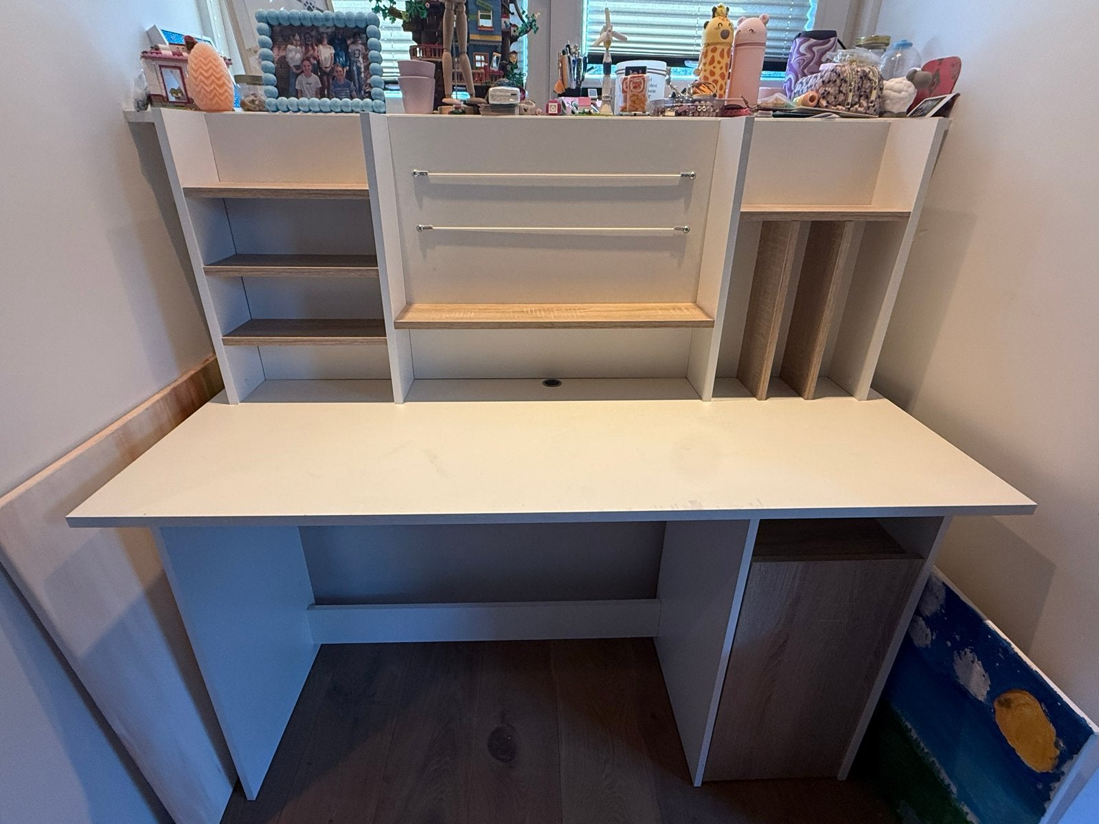 Meiden bureau voor knutselen - 135x50x130 cm, Ophalen, Opbergruimte, Zo goed als nieuw, Wit