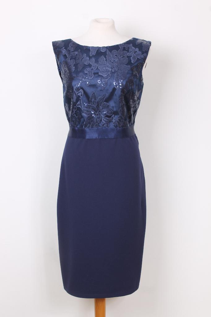 Feest! Jurk van GODDIVA maat 42, Kleding | Dames, Jurken, Blauw, Maat 42/44 (L), Ophalen of Verzenden, Zo goed als nieuw