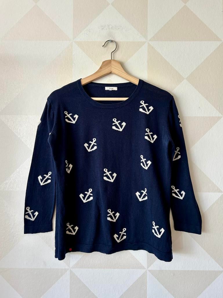 Kling trui blauw wit anker M/38, Kleding | Dames, Ophalen of Verzenden, Gedragen, Maat 38/40 (M), Blauw