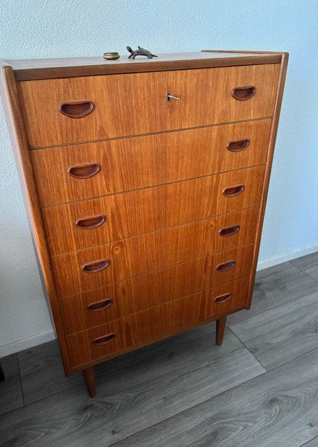 Vintage ladekast, Huis en Inrichting, Kasten | Ladekasten, Ophalen, 50 tot 100 cm, Zo goed als nieuw, 3 of 4 laden
