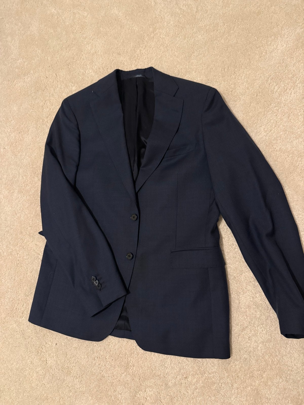 Cavallaro Napoli Colbert Donkerblauw Maat L / 52, Kleding | Heren, Ophalen of Verzenden, Zo goed als nieuw, Maat 52/54 (L), Blauw
