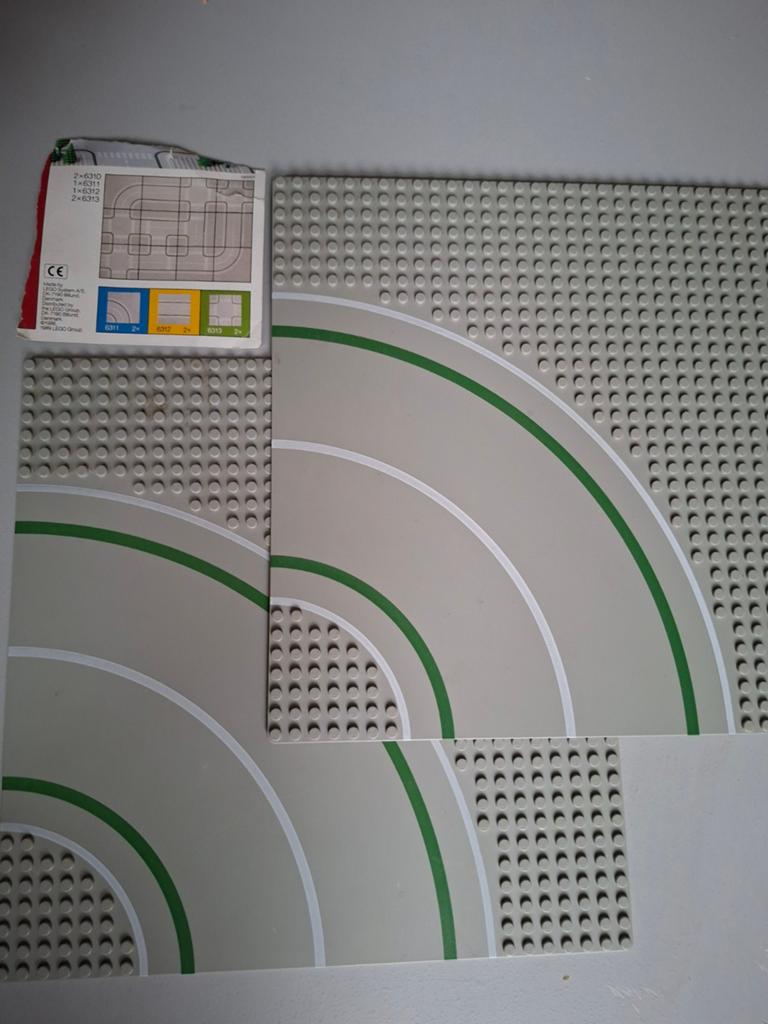 Lego Grondplaten Weg bocht 6312, Lego, Ophalen of Verzenden, Compleet, Grondplaat