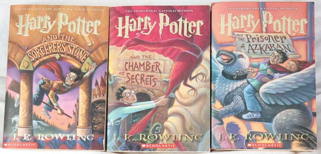 Harry Potter driemaal Scholastic, Boeken, Ophalen of Verzenden, Gelezen, J.K. Rowling