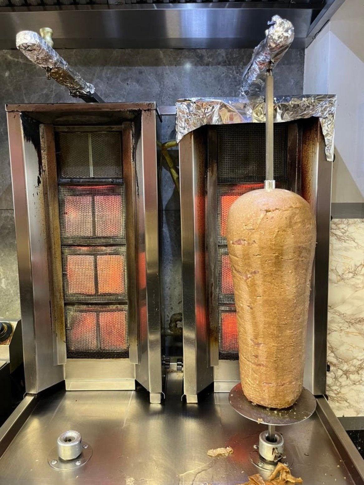 Döner Kebab Grill met defecte draaimotoren, Ophalen, Gebruikt