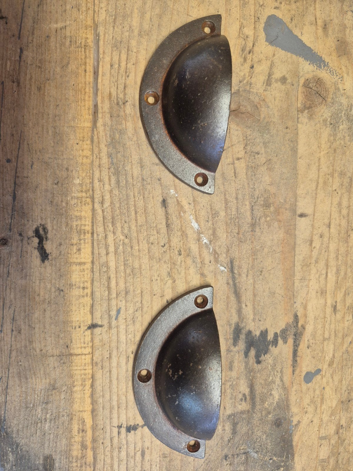 Metalen komgrepen / schelpgrepen - Set van 2, Ophalen of Verzenden