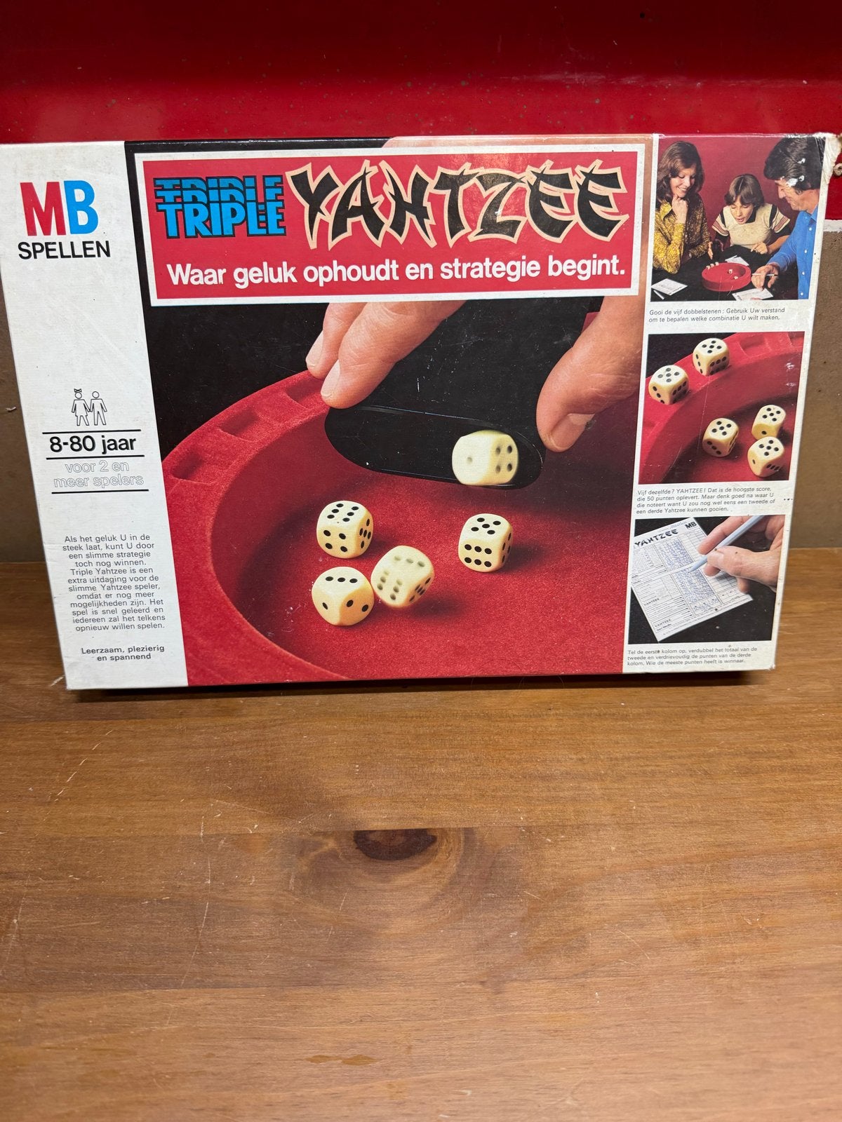 MB Spellen Triple Yahtzee dobbelspel, Drie of vier spelers, Ophalen of Verzenden, Zo goed als nieuw