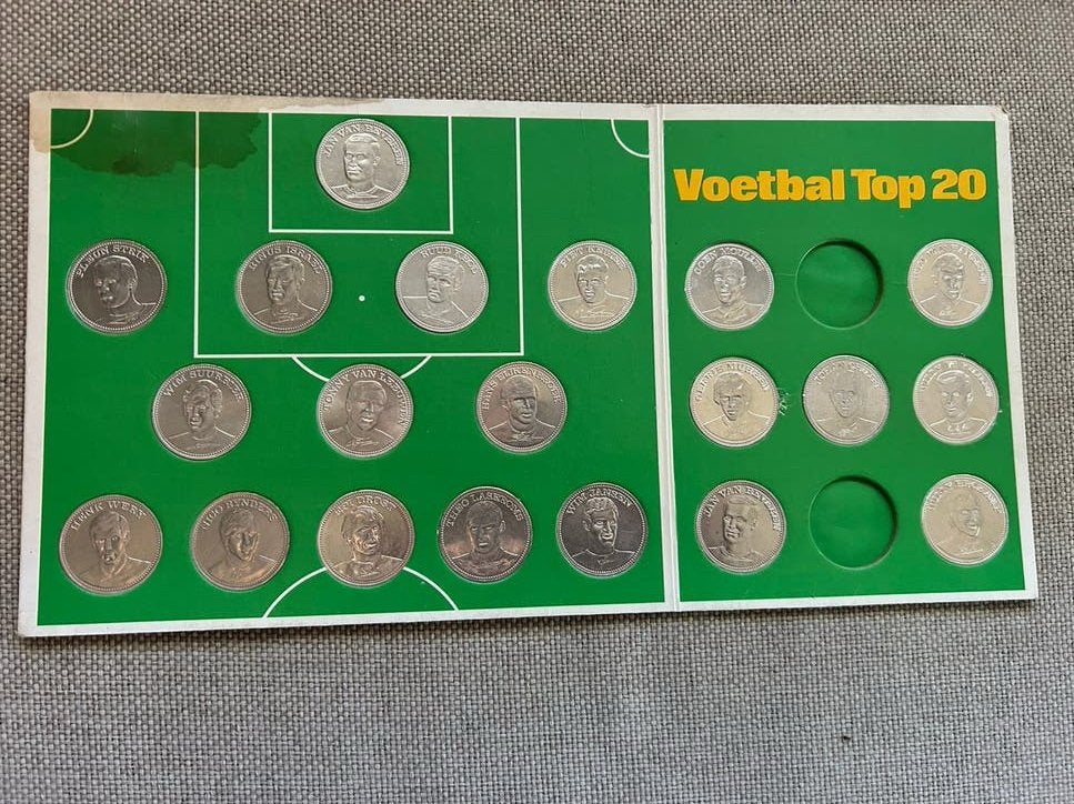 Voetbal munten Voetbal top 20, Ophalen of Verzenden, Nederland, Munten