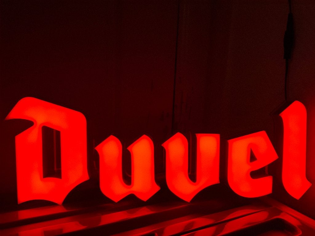 lichtreclame Duvel, Ophalen of Verzenden, Nieuw, Reclamebord