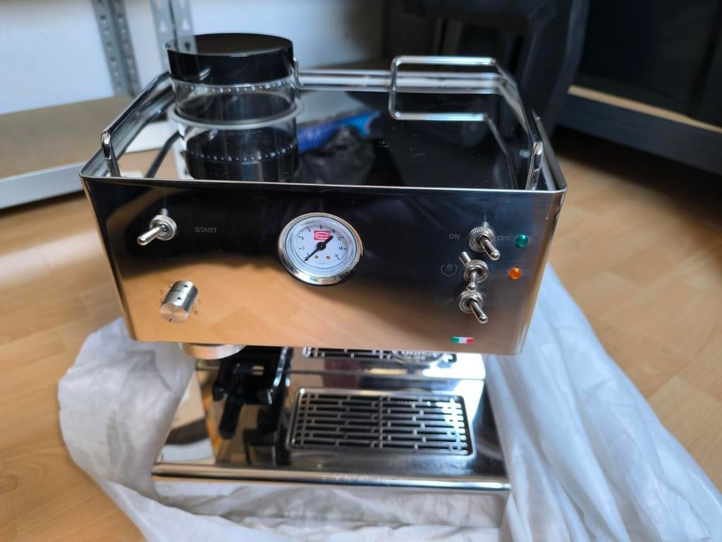 Quickmill 3035 RVS in zeer goede staat., Witgoed en Apparatuur, Koffiezetapparaten, Ophalen, Espresso apparaat, Koffiebonen, Zo goed als nieuw