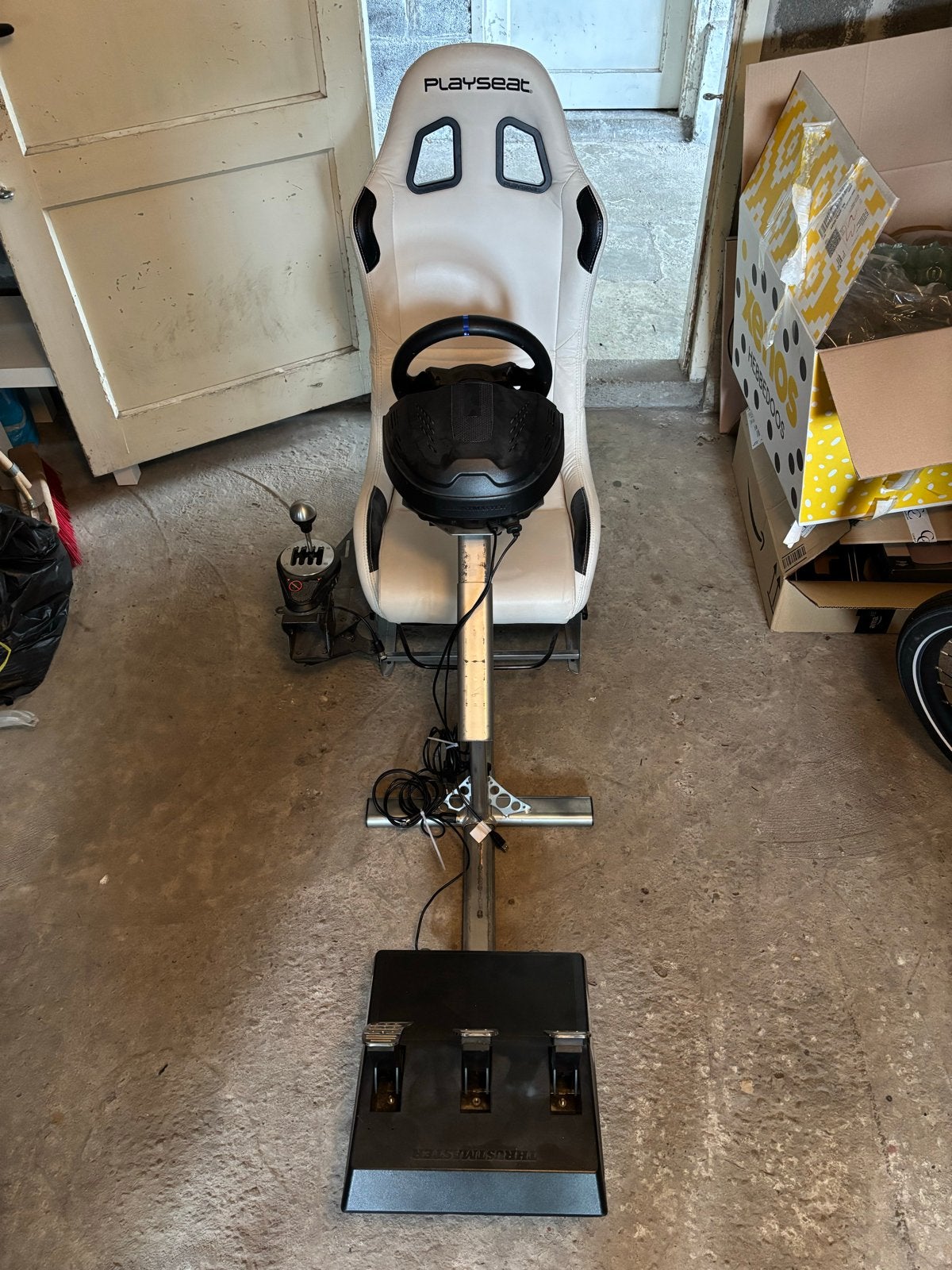 Playseat met Thrustmaster T300RS stuur, pedalen en shifter, Ophalen, Gebruikt, Playseat of Racestoel, PlayStation 4