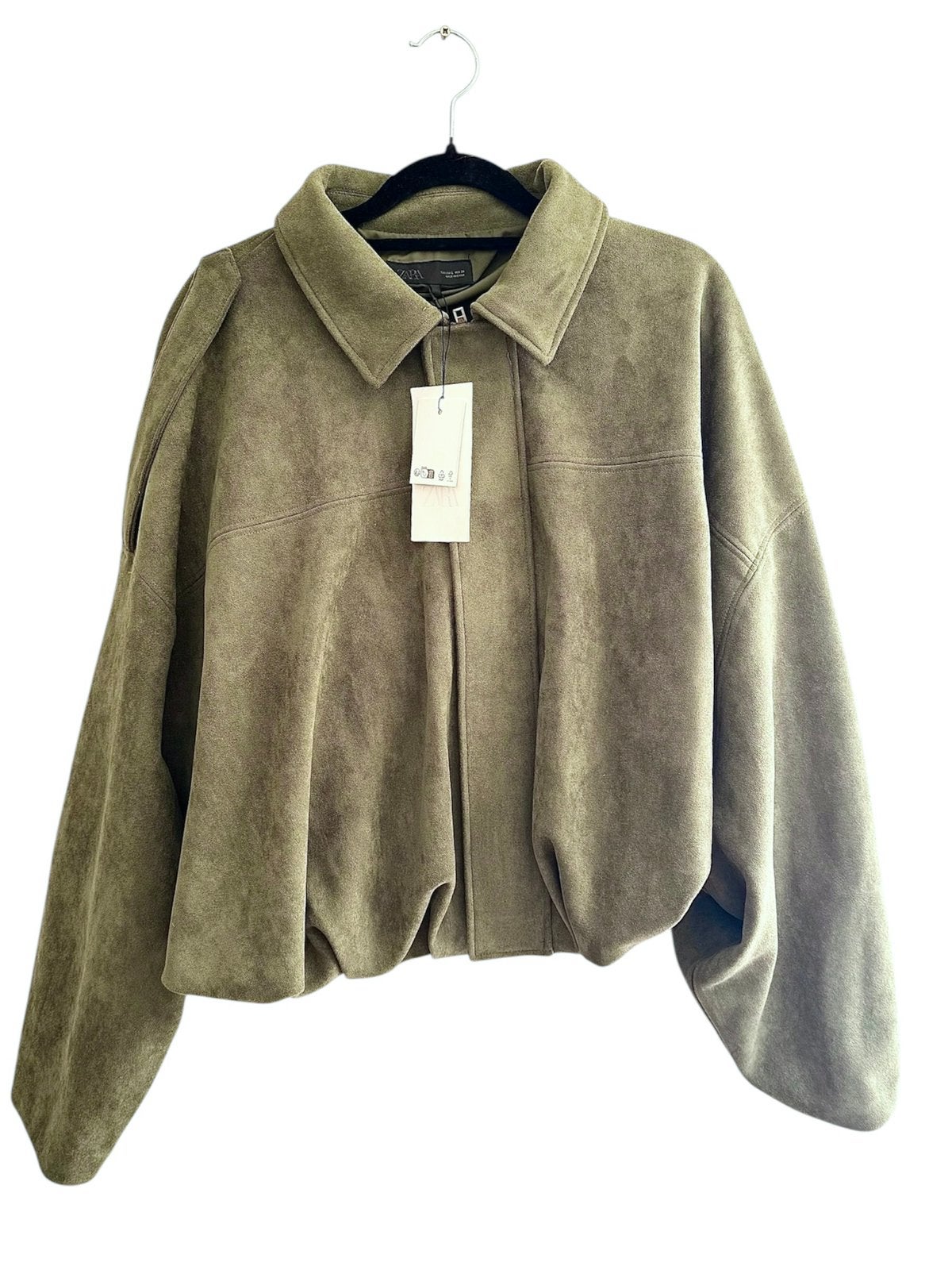 Khaki bomberjack Suedelook ZARA nieuw met label, Ophalen of Verzenden, Nieuw, Maat 42/44 (L), Groen