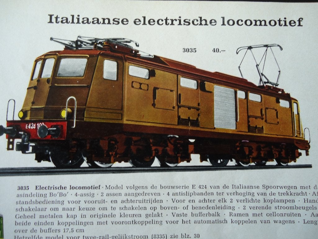 Marklin lok 3035 Italiaans model, Ophalen, Wisselstroom, Gebruikt, Locomotief