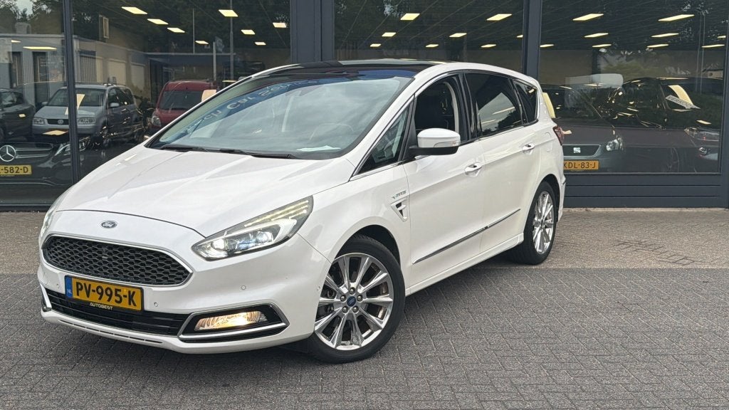 Ford S-Max 2.0 Vignale Full options. “NAP” orgineel NL 1, Auto's, Euro 6, 4 cilinders, Wit, Bedrijf
