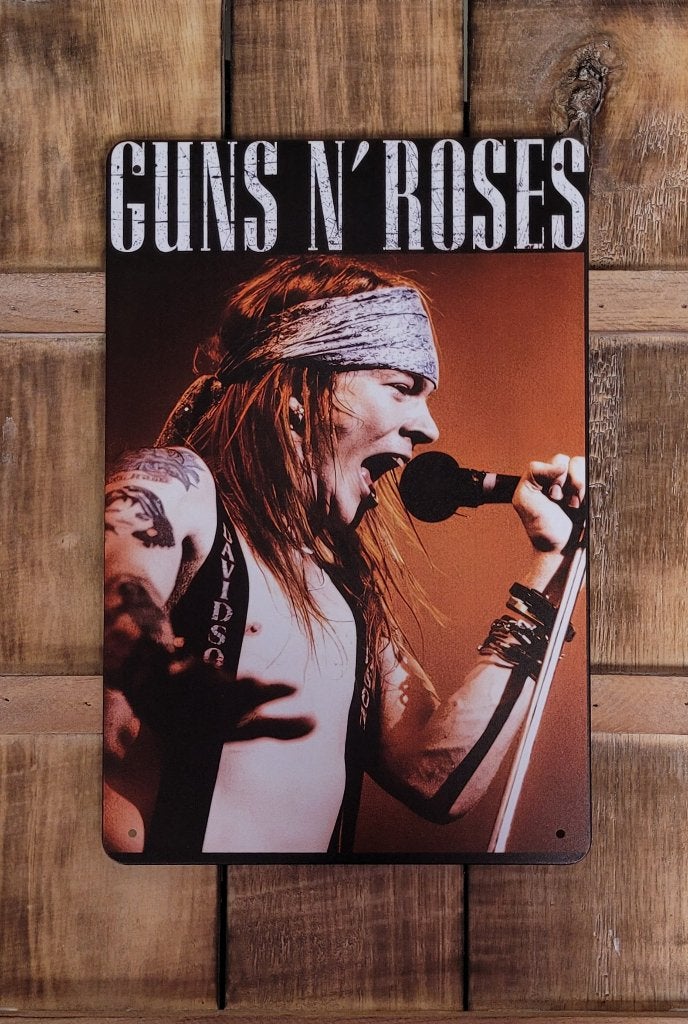 Axl Rose Guns N' Roses reclamebord van metaal wandbord deco, Info@deconoord.nl, Deco Noord, Nieuw, Ophalen of Verzenden