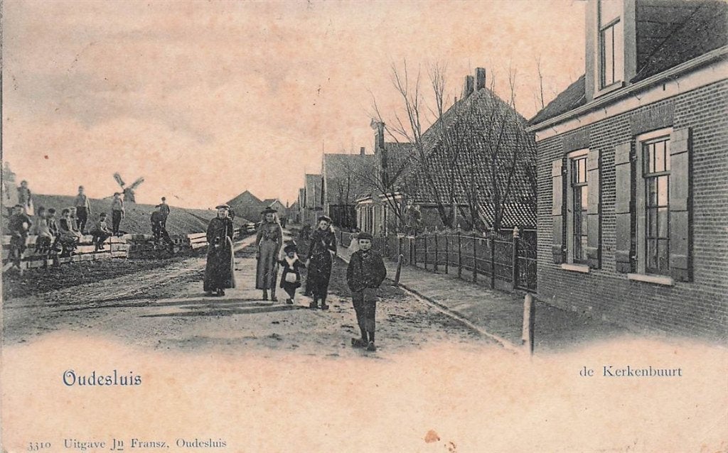 702-129-023 Oudesluis De Kerkenbuurt, Verzenden, Voor 1920, Noord-Holland