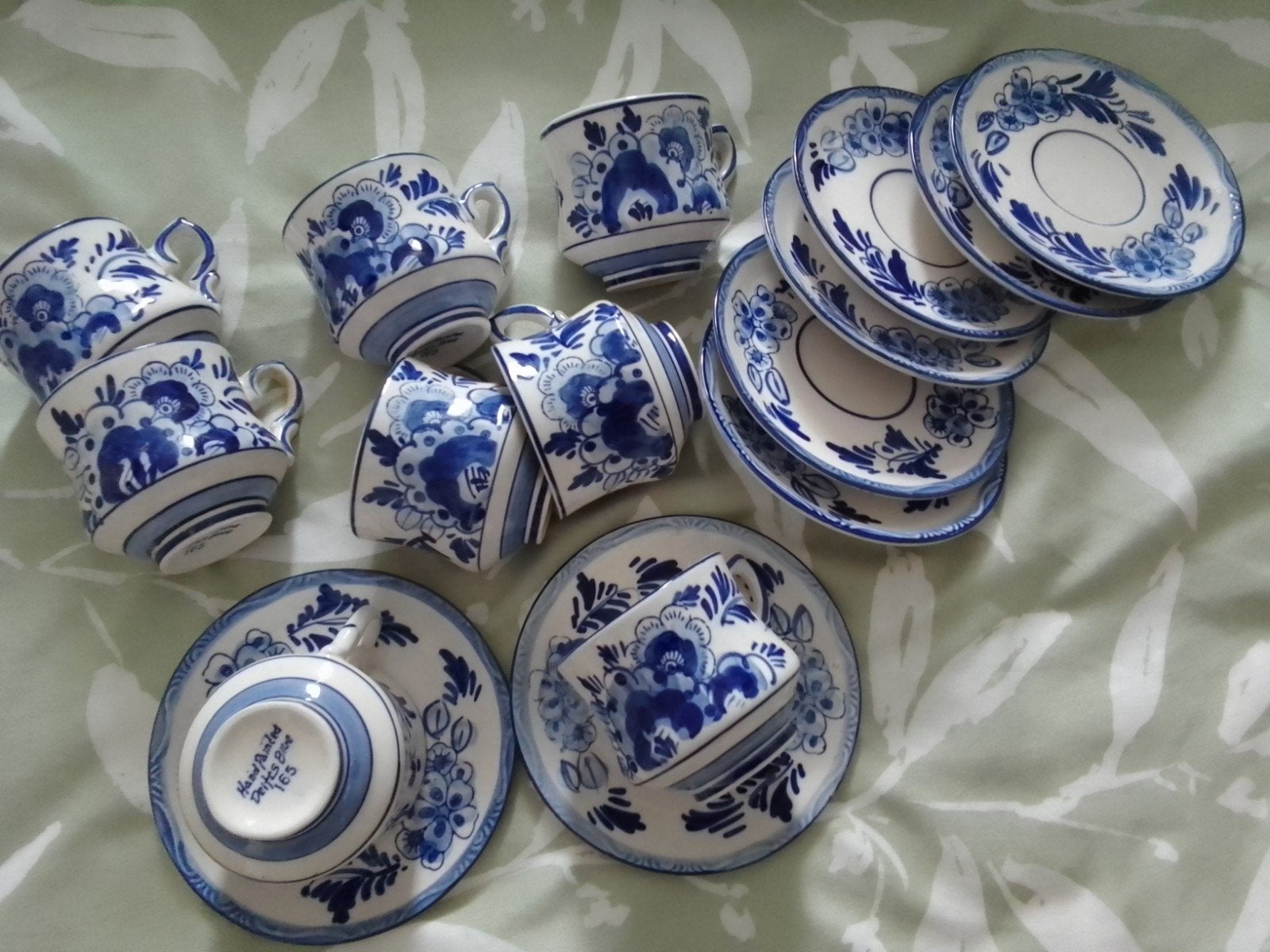 te koop 8 Delfts blauwe kop en schoteltjes, Ophalen