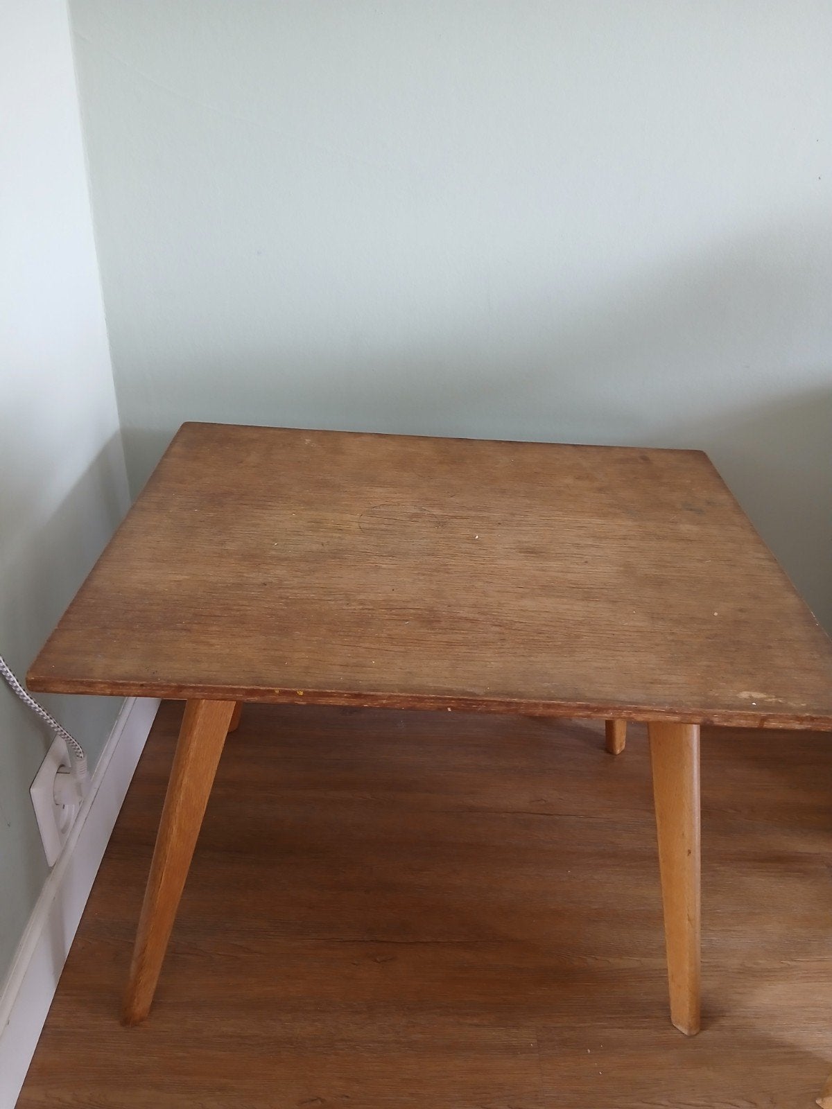 Vintage houten bijzettafel - Gebruikt, Ophalen, 50 – 75, Gebruikt, 50 tot 100 cm