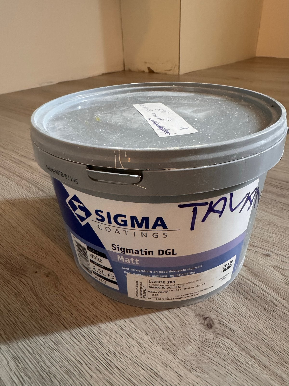 Sigma Sigmatin DGL Matt verf Little Green green stone pale 2, Ophalen of Verzenden, Minder dan 5 liter, Groen, Verf
