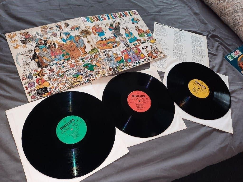 3 LP Urbanus – Tien Jaar Live, Ophalen, Gebruikt, 12 inch, Levenslied of Smartlap