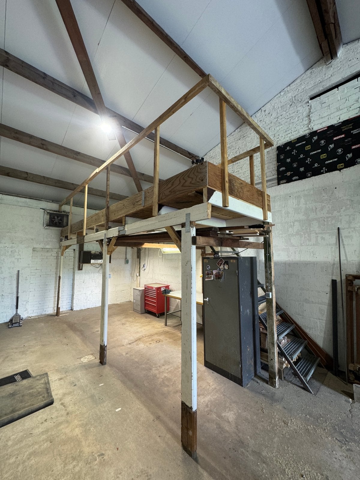 Houten verdieping/vide met metalen trap gratis, Ophalen of Verzenden, Gebruikt, Trap, 2 tot 4 meter