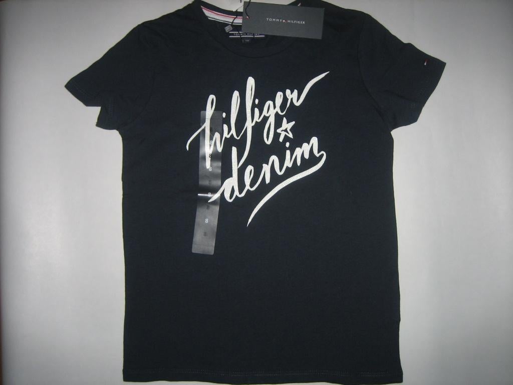 Tommy Hilfiger nieuw leuk t-shirt 128/ 8 blauw Ralph, Meisje, Nieuw, Ophalen of Verzenden, Tommy Hilfiger